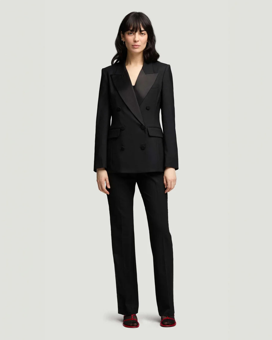 argent tuxedo blazer black on figure front