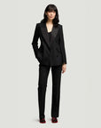 argent tuxedo blazer black on figure front