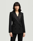 argent tuxedo blazer black on figure front