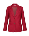 argent Two Button Blazer carmine red