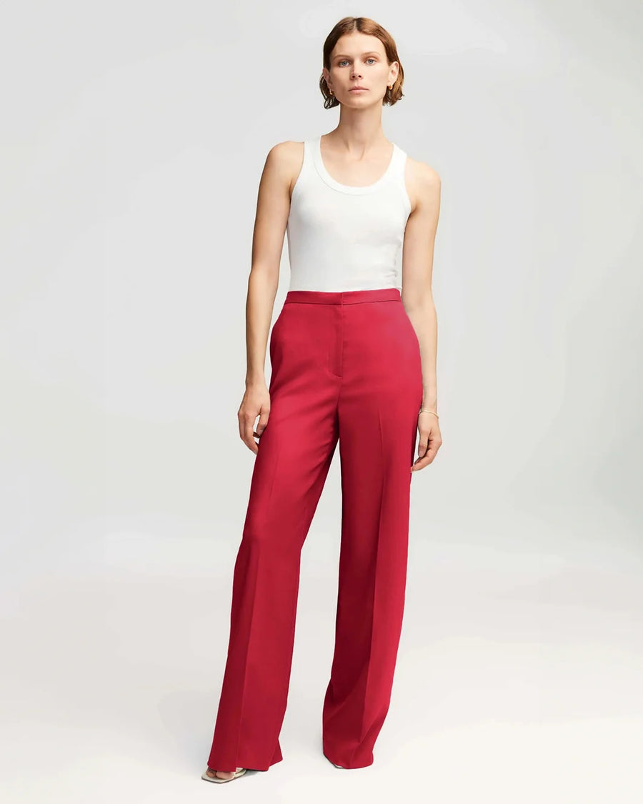 argent jones trouser carmine red on figure front