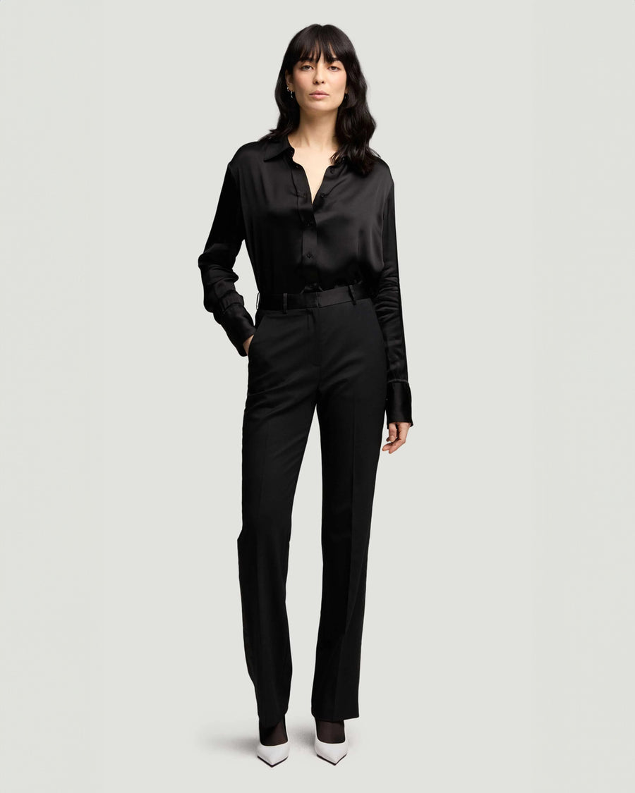 argent Tuxedo Trouser black on figure front