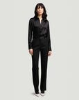 argent Tuxedo Trouser black on figure front