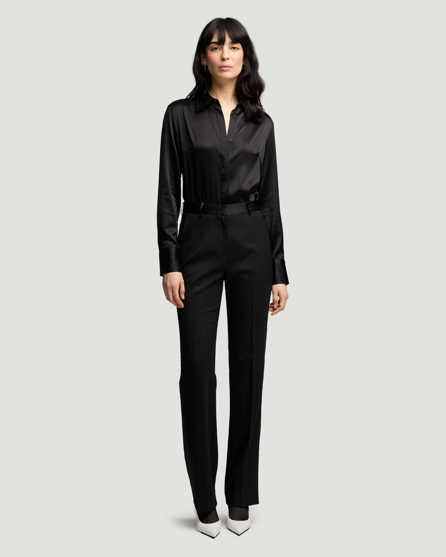 argent Tuxedo Trouser black on figure front