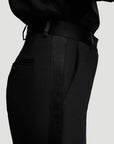 argent Tuxedo Trouser black on figure side