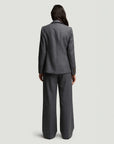 argent Weekend Blazer Grey Melange on figure back