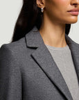 argent Weekend Blazer Grey Melange on figure collar detail