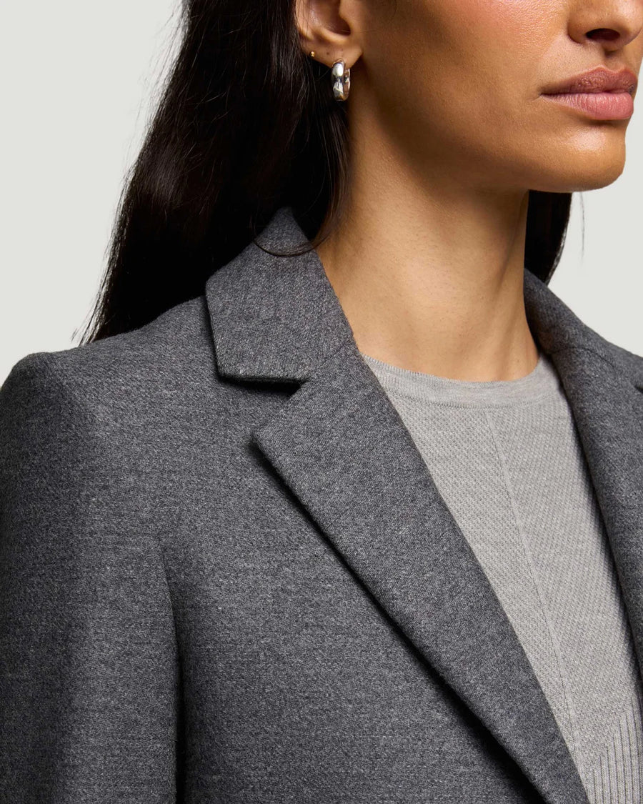 argent Weekend Blazer Grey Melange on figure collar detail