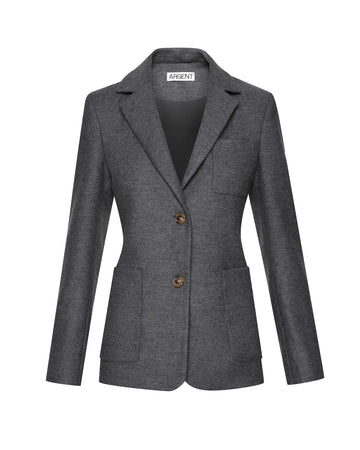 argent Weekend Blazer Grey Melange