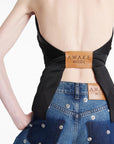 awake mode Deconstructed Shirt Halter Neck black back detail