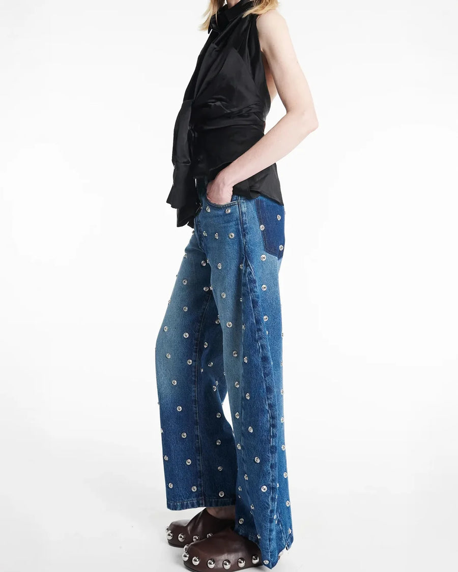 awake mode Deconstructed Shirt Halter Neck black side