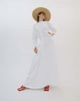 awake mode Knotted Jersey Dress white front