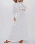awake mode Knotted Jersey Dress white front