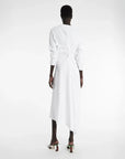 awake mode Knotted Jersey Dress white back
