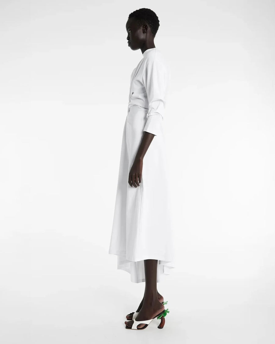 awake mode Knotted Jersey Dress white side left