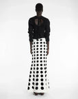 awake mode Long Sleeve Knotted Jersey Top Black back