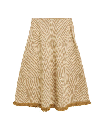 by malene birger Giabbo Skirt zebra print tan