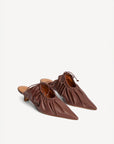 by malene birger Masey Mule Dark Mahogany brown pair