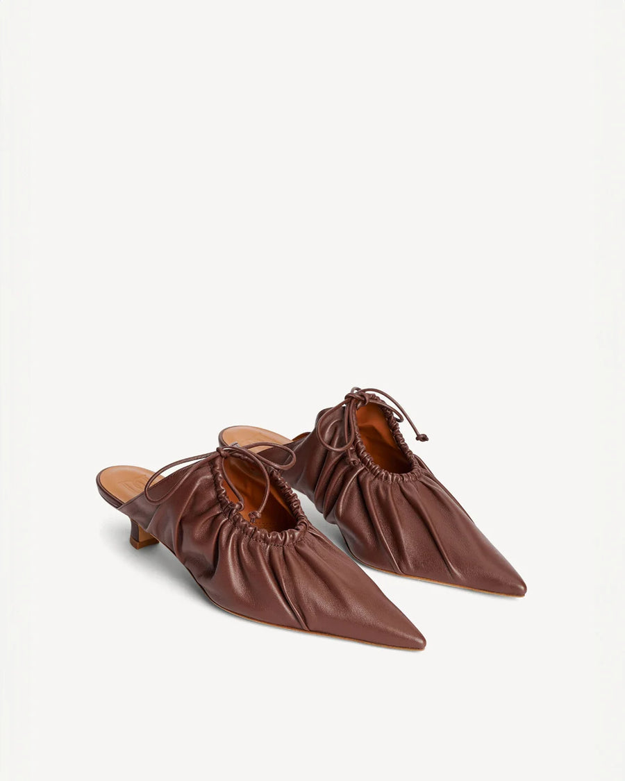 by malene birger Masey Mule Dark Mahogany brown pair