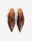 by malene birger Masey Mule Dark Mahogany brown top