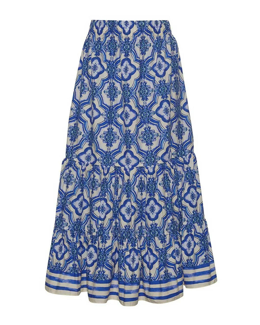 cara cara Chase Skirt in Belle Tile blue