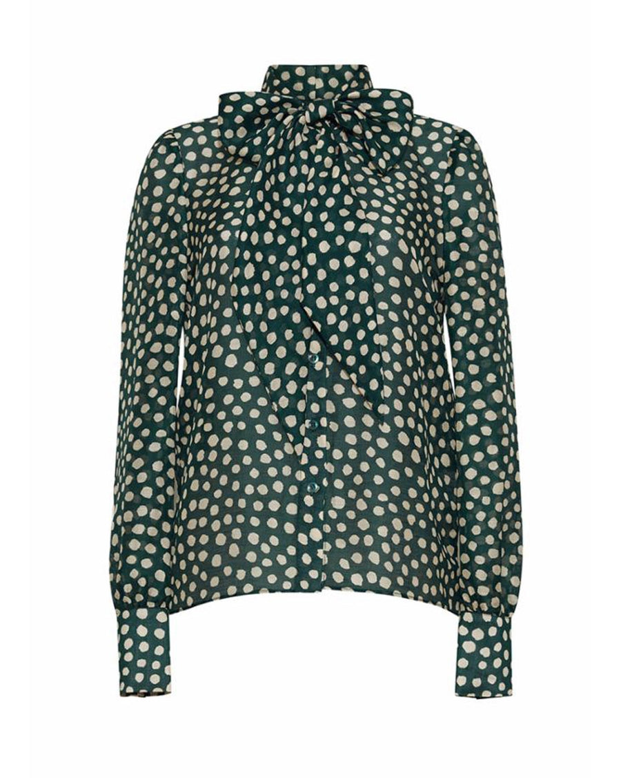 cara cara chili shirt abstract dot green turtledove