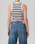citizens of humanity caralyn tank azure stripe on figure back