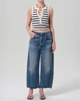 citizens of humanity caralyn tank azure stripe on figure front