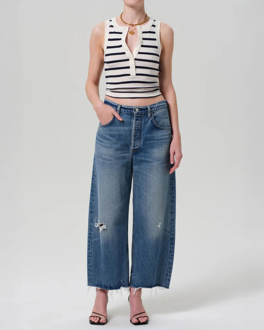 citizens of humanity caralyn tank azure stripe on figure front