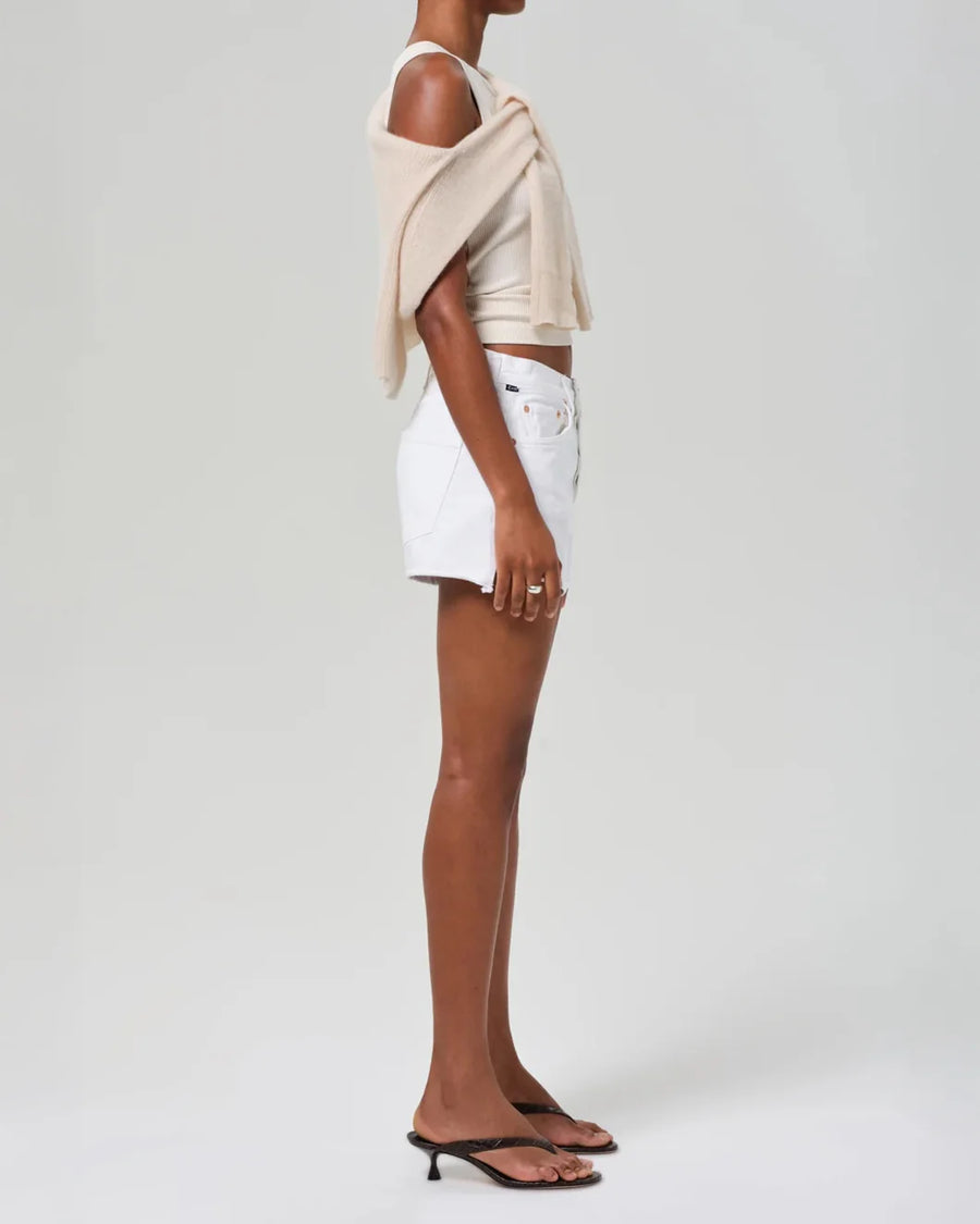 citizens of humanity marlow short polish white on figure side
