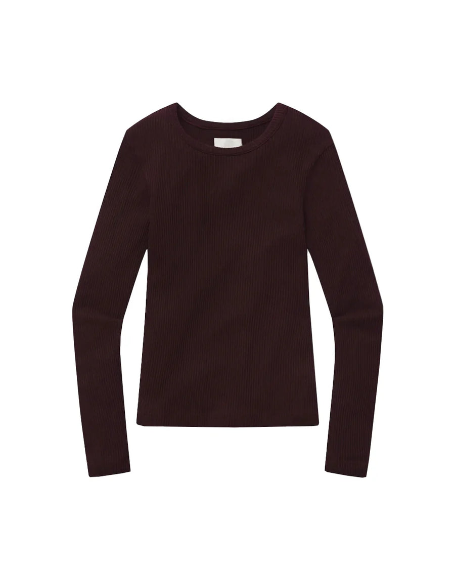 citizens of humanity bina crew neck burgundy