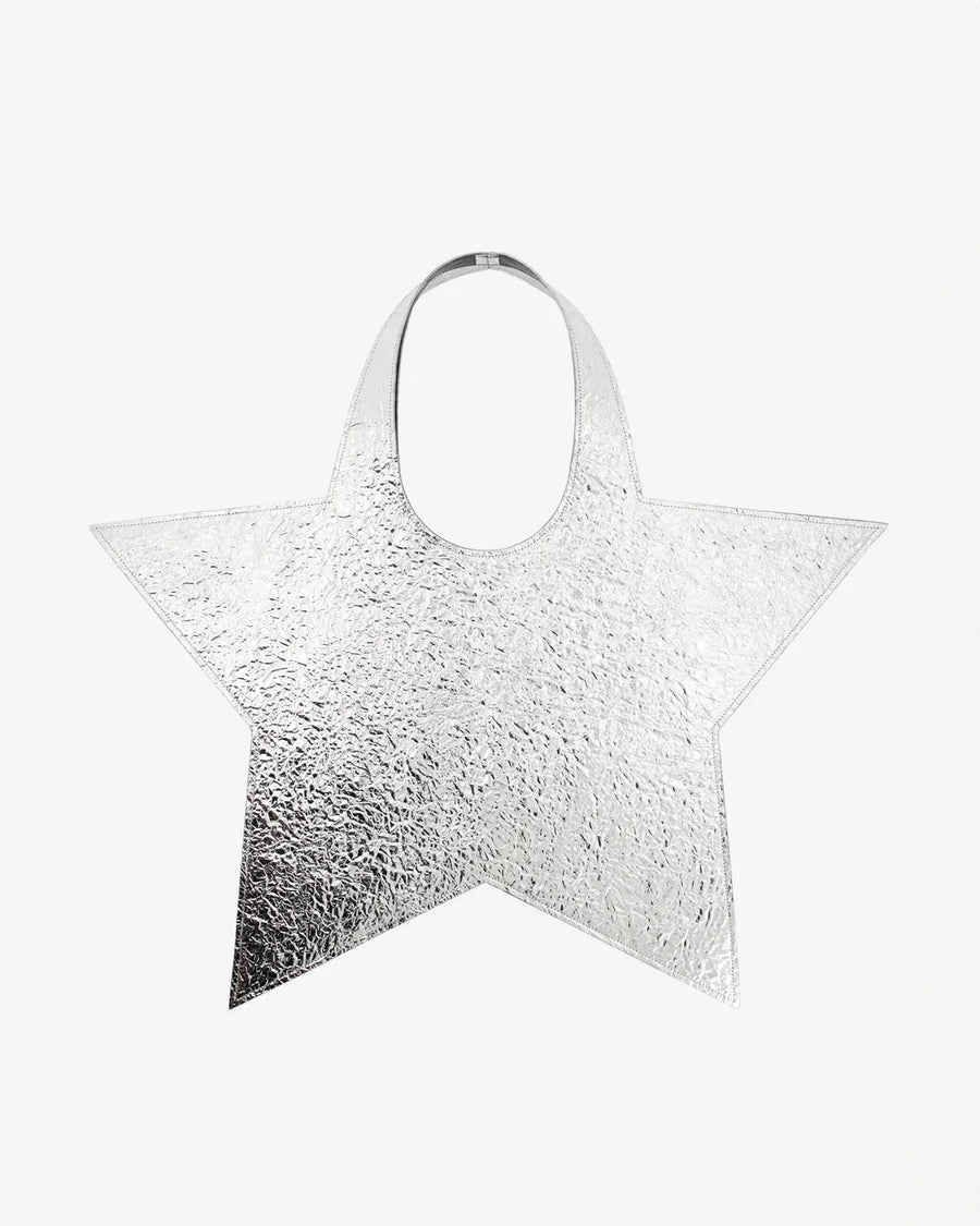 coperni Foil Star Tote silver back