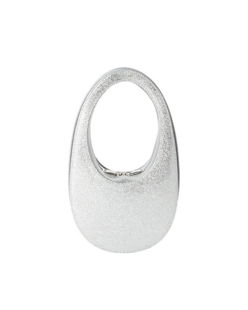 coperni Glitter Mini Swipe Bag silver