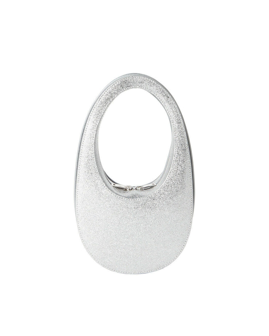 coperni Glitter Mini Swipe Bag silver