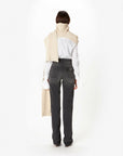 coperni knitted collar scarf beige back