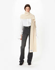 coperni knitted collar scarf beige front