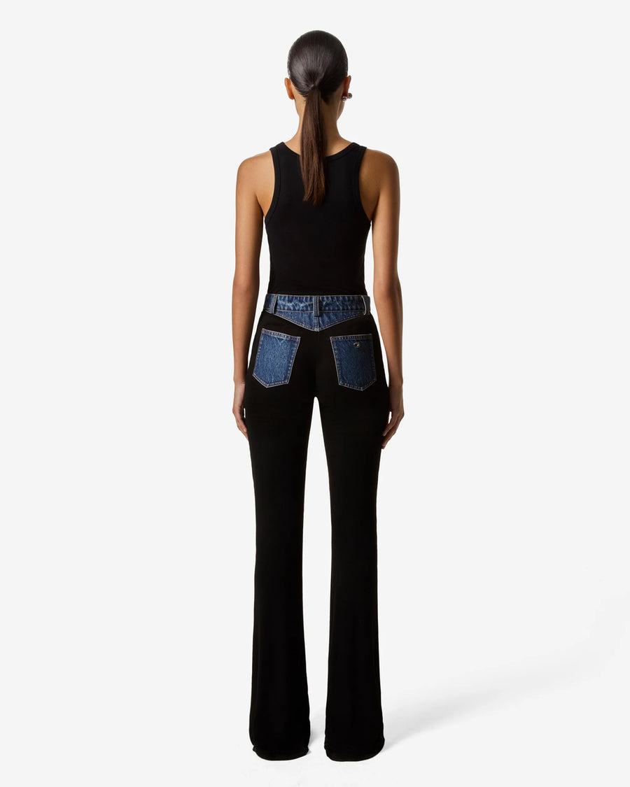 coperni Second Skin Rib Denim Pants black on figure back