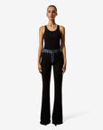 coperni Second Skin Rib Denim Pants black on figure front