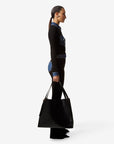 coperni Second Skin Rib Denim Pants and top black on figure side