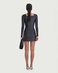 coperni Twisted Cut-Out Jersey Dress black on figure back