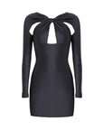 coperni Twisted Cut-Out Jersey Dress in Black