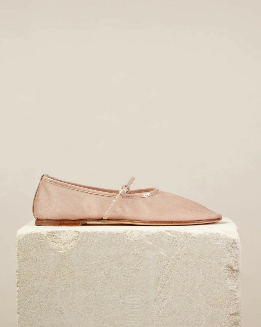 dear frances Balla Mesh Strap ballet flat nude