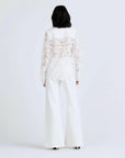 derek lam 10 crosby megan long sleeve button down blouse white on figure back