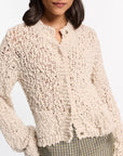 dorothee schumacher BOLD AMBITION cardigan fog beige on figure front