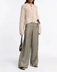 dorothee schumacher BOLD AMBITION cardigan fog beige on figure front