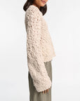 dorothee schumacher BOLD AMBITION cardigan fog beige on figure side