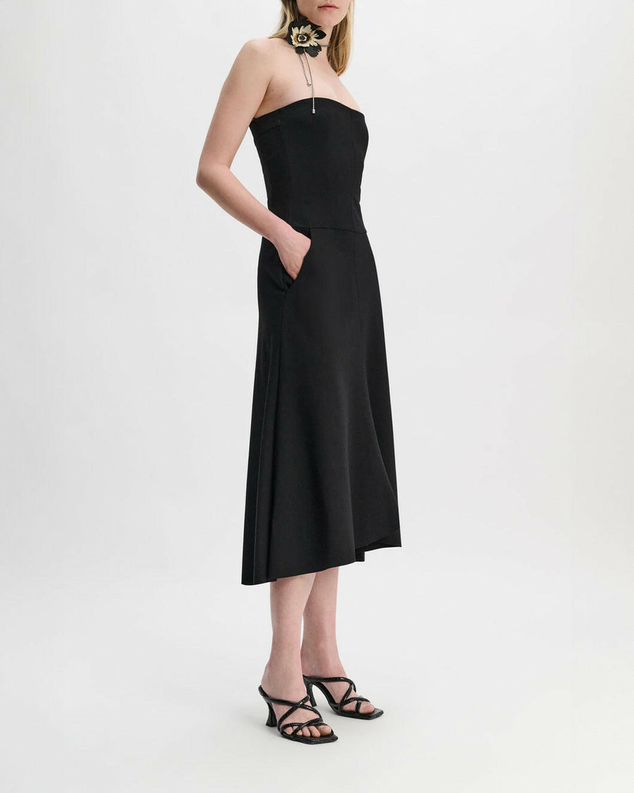 dorothee schumacher emotional essence i dress pure black on figure side