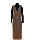 Dorothee Schumacher Pure Glam Dress Milky Brown front isolated