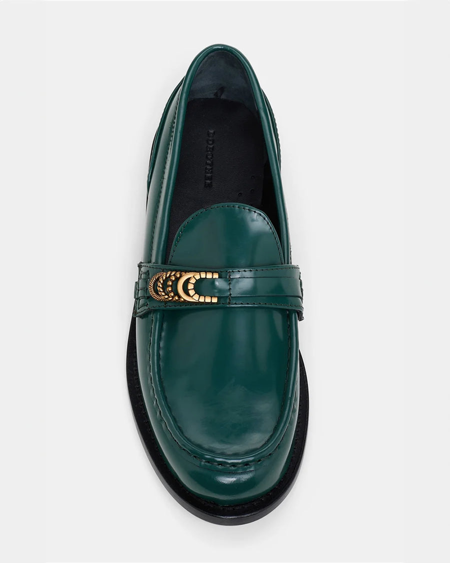 dorothee schumacher Signature Shine Loafer pine green top