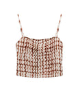 dorothee schumacher checked statement top brown and rose